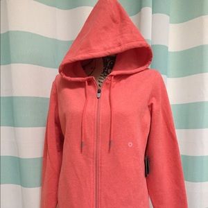 Eddie Bauer coral hoodie with stripes bottom NWT